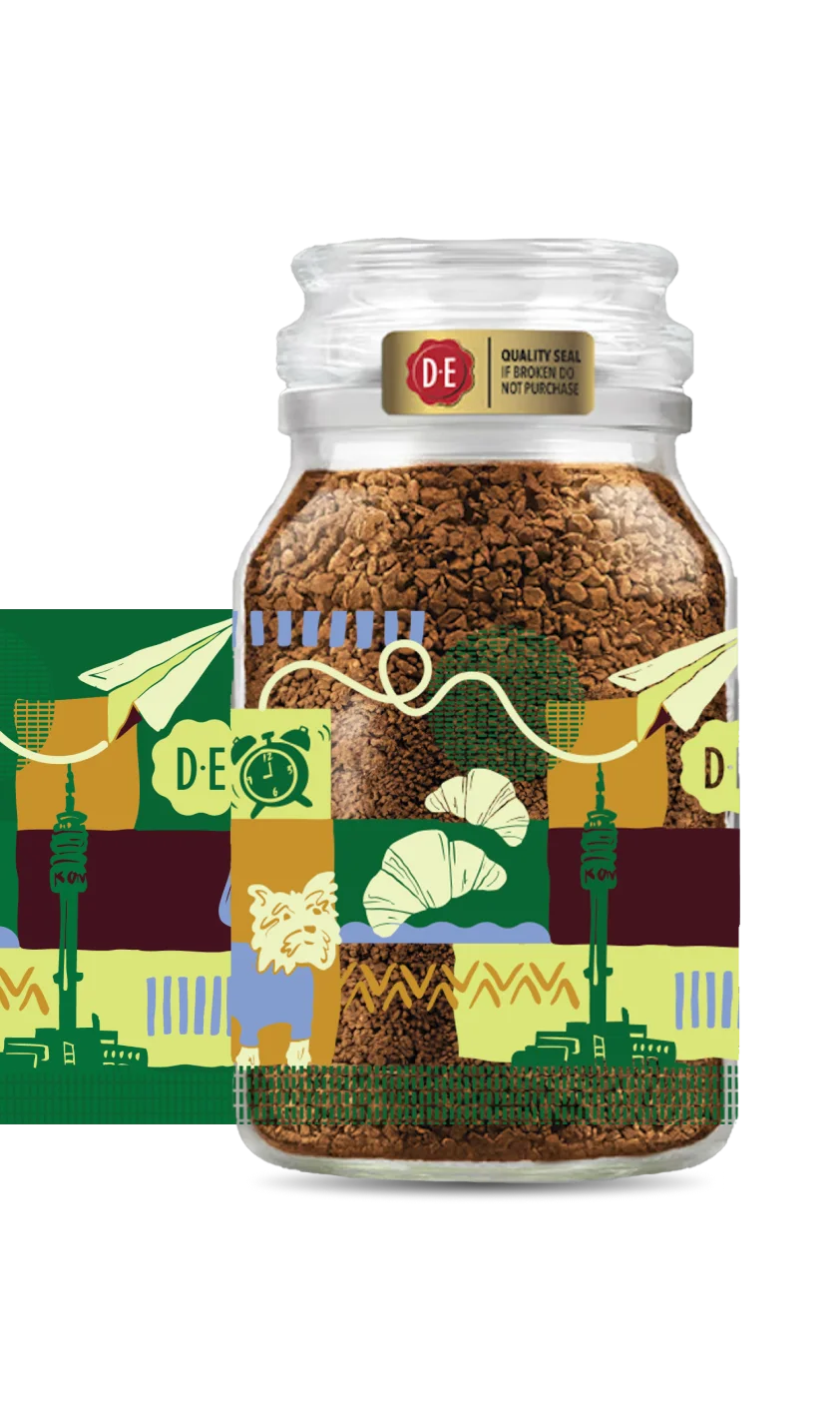 Decorative left coffee jar